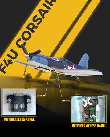 Радіокерований літак Volantexrc F4U Corsair V2 RTF 2.4GHz з USB зарядкою – для початківців, паркфлаєрів, легких польотів