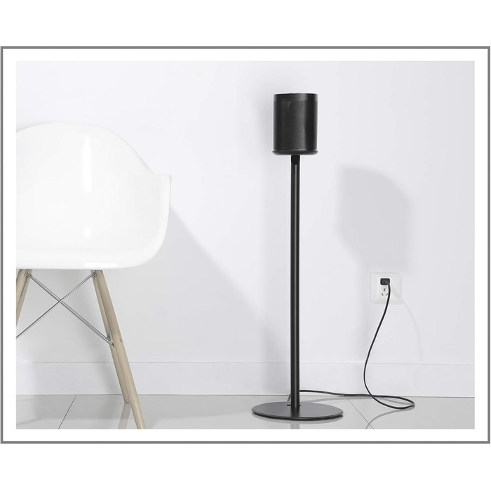 Підставка для SONOS ONE та Play:1 Conecto CC50595-2 (2 шт.) - чорний колір, з кабельною організацією, 71,6 см, до 3 кг