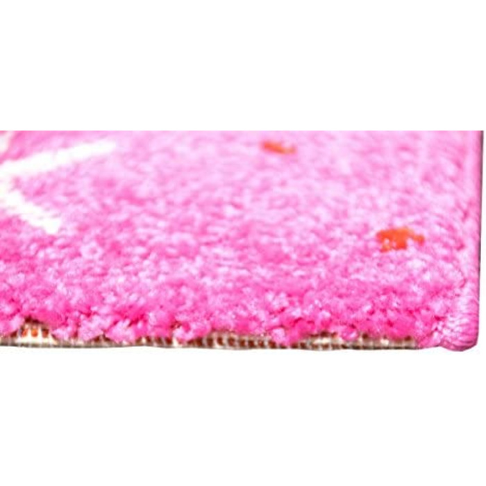 Дитячий килим, килимок для ігор, килим для дитячої кімнати, чарівна фея з метеликами, рожевий кремово-червоний бірюзовий розмір (120 см круглий)