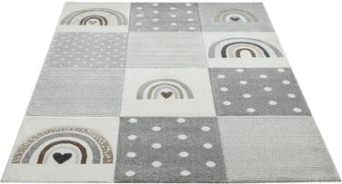 Дитячий килимок Merinos - Сірий - Поліпропілен - 80 х 150 см - Печворк