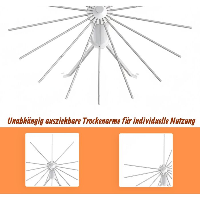 Клямка для одягу Relaxdays з 16 перекладинами