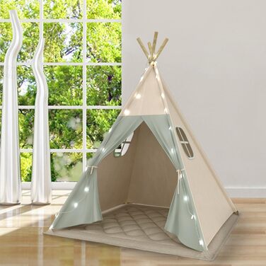 Дитяче намет Tipi, миється, з підсвічуванням, подушкою та сумкою для перенесення. Ідеальний для дівчаток та хлопчиків
