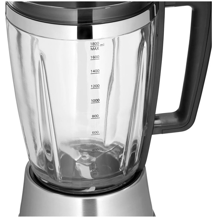 Високопродуктивний блендер WMF Kult Pro з двигуном 25 000 об/хв, 1400 Вт, скляний глечик 1.8 л, функція приготування смузі, подрібнення льоду та інтервальний режим