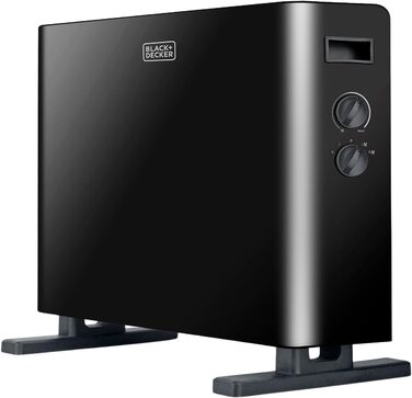 Конвектор BLACK+DECKER BXCSH1800E, 1800 Вт, чорний, з можливістю монтажу на стіну, аналогове керування