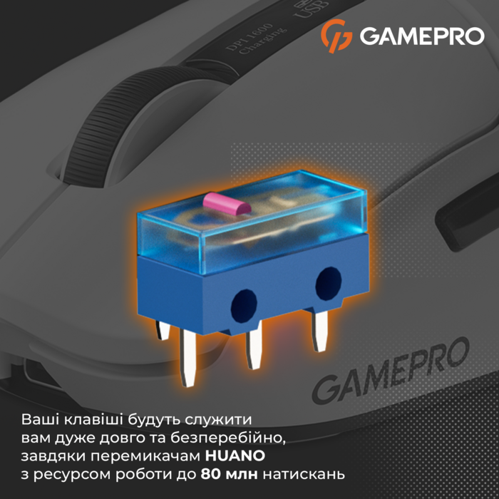 Бездротова ігрова миша GamePro Genesis Airmaster (GM167W)