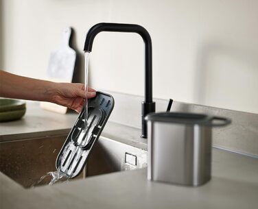 Підставка для раковини Joseph Joseph Duo, сіра (сталь), з тримачем для губки