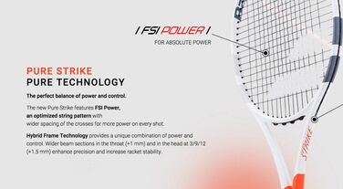 Ракетка для тенісу Babolat Pure Strike (16x19) 2017 305г Біла/Червона 36