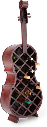 Стеллаж для вина Stradivino на 21 пляшку: дерев'яний винний ретро-стенд, ручної роботи, висота 135 см