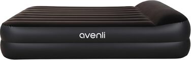 Надувний матрац-ліжко AVENLI для 2 осіб, 203x152x46 см, з інтегрованою помпою, флаокована поверхня, для дому та кемпінгу