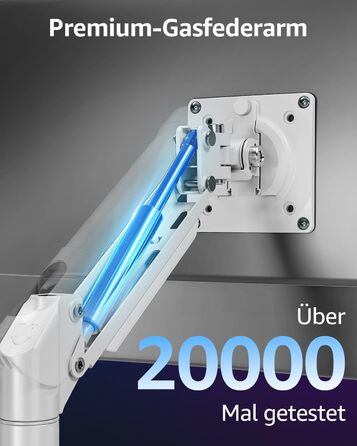 Кріплення для моніторів ELIVED EV6012W - підставка для 2 моніторів (13-32 дюйми, 2-9 кг, VESA 75/100mm, регульована, біла)