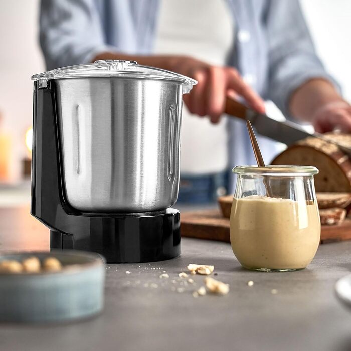 SPRINGLANE Hochleistungsmixer Hanno: Потужний блендер для приготування смузі, 2000 Вт, 32000 об/хв, самоочищення, з рецептами та насадкою (антрацит, колба та пляшка)