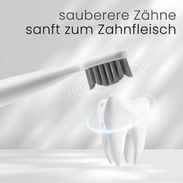 Звукова зубна щітка LAMES ультралегка та компактна, біла - до 100 днів роботи, 3 режими чищення, USB зарядка, ідеально для подорожей