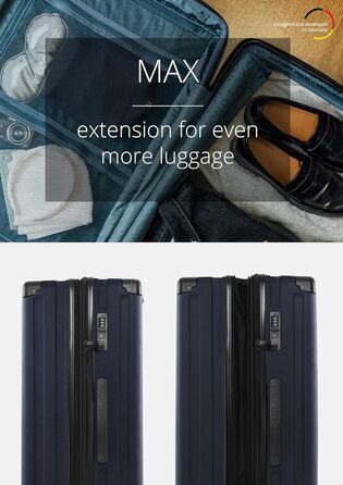 Набір валіз Hauptstadtkoffer Q-Damm (S+L) - 2 шт., TSA, темно-синій колір, Rollkoffer, валіза для подорожей