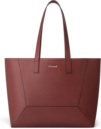 LOVEVOOK Сумка-шопер з натуральної шкіри, велика жіноча сумка на плечі, коричнева, для роботи та повсякденного використання