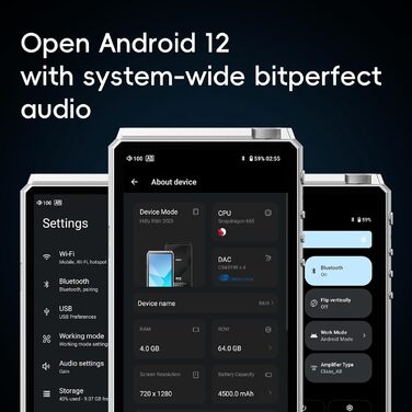 Плеєр HiBy R6III 2025 DAP Hi-Res Audio, клас A & AB, Android 12, Bluetooth 5.0, Wi-Fi, 64ГБ + 2ТБ, портативний аудіопрогравач