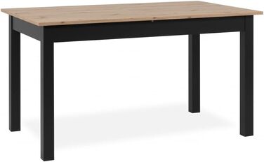 Розсувний обідній стіл Deine Tante Emma Coburg 120, 120 x 76 x 70 см, горіх Artisan, чорний, 160 см