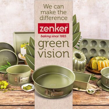 Форма для кексів Zenker Green Vision 30 см – преміум з нержавіючої сталі з антипригарним покриттям (Made in Germany)