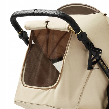 Дитячий прогулянковий візок 4BABY Xplode, алюмінієвий, у відтінках коричневого та бежевого