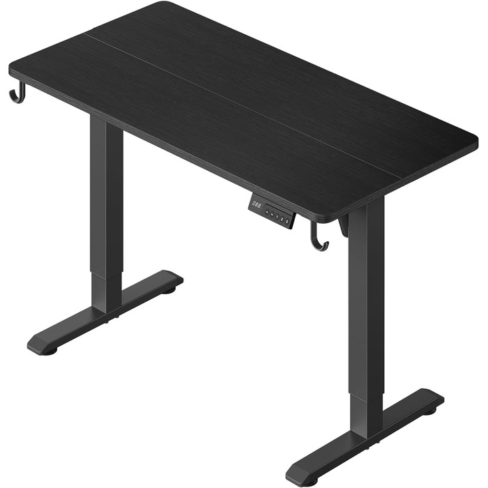 Електричний підйомний стіл WOLTU з функцією пам'яті та захистом від зіткнень, комп'ютерний стіл для дому та офісу, чорний, 100 x 48 см