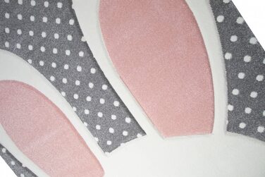Дитячий килимок, килимок для ігор, килимок для дитячої кімнати, рожевий, білий, сірий, Розмір кролика (120 х 170 см)
