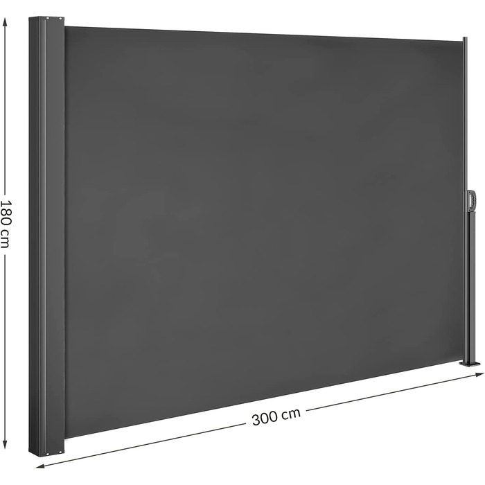 Бічний тент Nosara Anthracite 180х300см розсувний