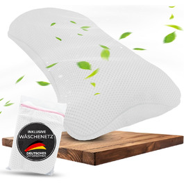 Подушка для ванни з сіткою для прання - Максимальний комфорт та розслаблення з новітньою технологією Air Mesh - Подушка для ванни з 4 міцними присосками - Підтримка шиї/голови (Білий)