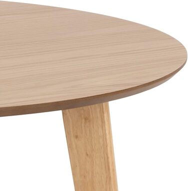 Стіл обідній Roxanne Runder від AC Design Furniture: круглий, Ø 105 см, висота 76 см, шпон дуба, для кухні/їдальні, сучасний ретро стиль