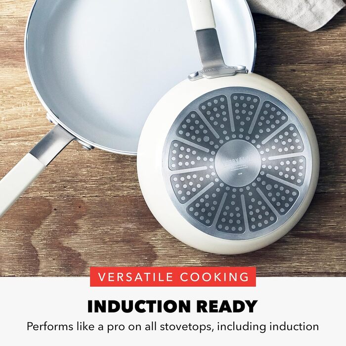 Набір посуду GreenPan x Bobby Flay 13 предметів: професійний алюміній, антипригарне покриття Ceramic, індукційний, безпечний для здоров'я