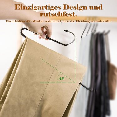 Чохли для штанів SOULNAMAN, 30 шт., металеві, чорні, 36 см, з антиковзкими рифленнями