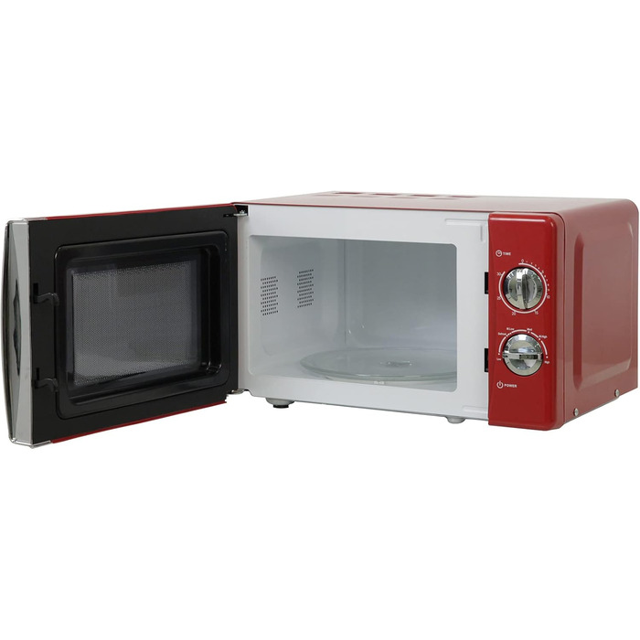 Мікрохвильова піч Russell Hobbs RHMM701C Solo 17л, 700 Вт, червона: 5 рівнів потужності, таймер, розморожування, легке очищення