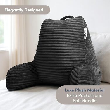 Подушка для читання Nestlé з подрібненим Memory Foam, розкішна подушка для спини та рук, регульована підтримка для дорослих та підлітків