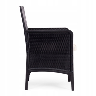 Комплект садових меблів MultiGarden із пластику, чорний, 3 предмети