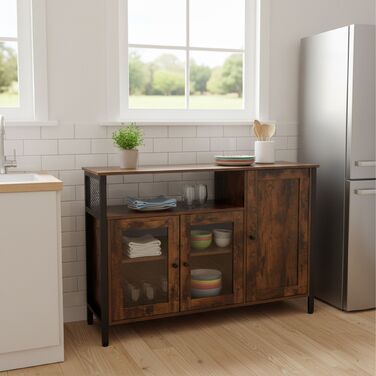 Кухонна шафка Relaxdays з скляними дверцятами