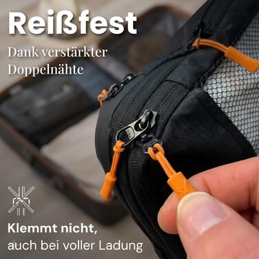 Набір компресійних органайзерів для одягу в подорожі Midnight Escape, 7 предметів, чорний — компресійні пакувальні куби для валізи та рюкзака