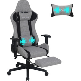 Ігрове крісло YU YUSING 2D дизайн функція масажу сіре