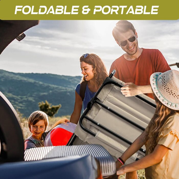 Розкладне кемпінгове ліжко XXL — Широка складана койка-розкладачка з регульованою спинкою для відпочинку, риболовлі та саду, зелена