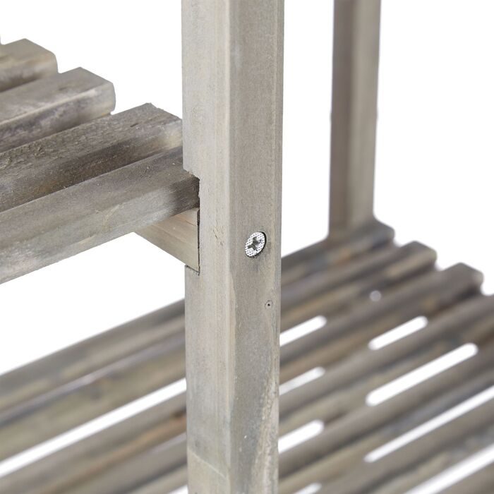 Стелаж для квітів Relaxdays сірого кольору з дерева