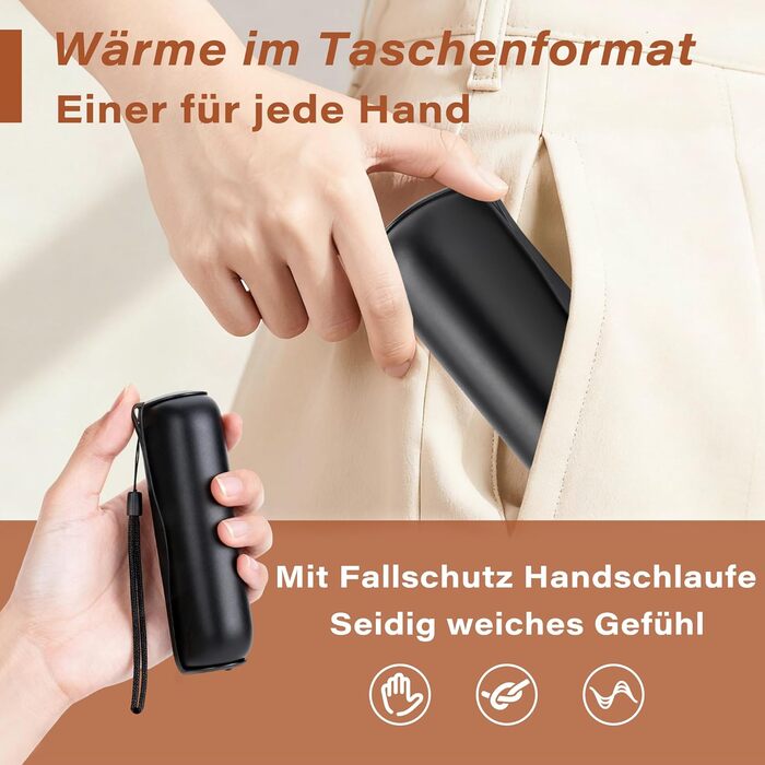 Електричні грілки для рук Citybee 2 шт. - 10000mAh, 3 режими нагріву, LED ліхтарик, Powerbank USB-C для кемпінгу, катання на лижах, активного відпочинку