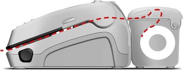 Вакууматор CASO VC200 для продуктів харчування з подвійним швом, вбудованим різаком та набором рулонів