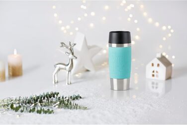 Термокружка Emsa Travel Mug Classic 360 мл, Mintgrün, з рукавом. Зберігає тепло 4 години, холод - 8 годин, 100% герметична.