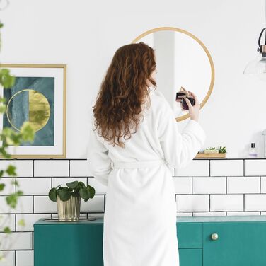 Кругле дзеркало Relaxdays на стіну з бамбуковим обрамленням