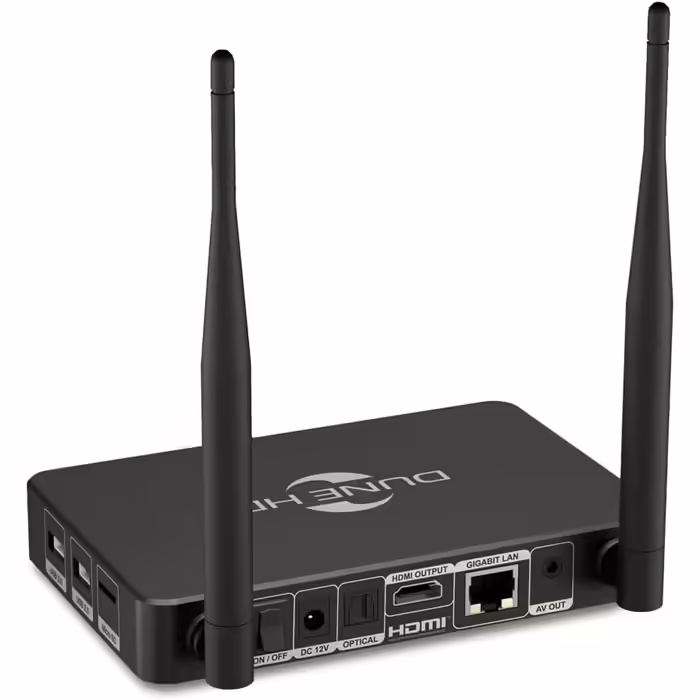 Медіаплеєр Dune HD Pro Vision 4K на Android TV Box, Dolby Vision, Atmos, S905X4-J, HD-аудіо, HDMI 2.1, Bluetooth 5, WiFi, 1Gbit, USB 3.0, 4GB/64GB, оптичний S/PDIF, 4Kp60, AV1, 1080p