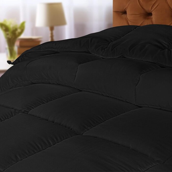 Ковдра Utopia Bedding, 180x200 см, біла, 370 GSM, дихаюча, стегане покривало, супер м'яка