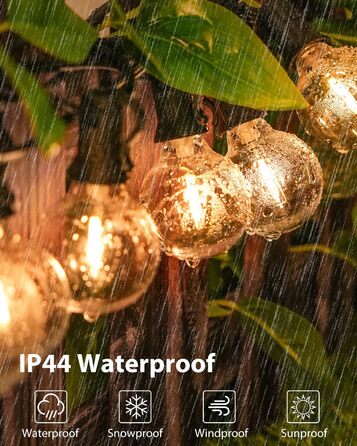 Льохтерна гірлянда BTfarm 13M з диммером та таймером, 18+1 LED, для зовнішнього використання, вологостійка, тепле світло, для саду, тераси, вечірок, святкування