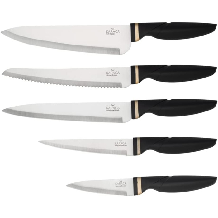 Набір кухонних ножів KARACA Proof Cut (6 шт.), сталь, професійний, легко миється, елегантний дизайн