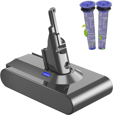 Акумулятор V10 6000 мАг для пилососа серії Dyson V10, змінна батарея з фільтромщіткою