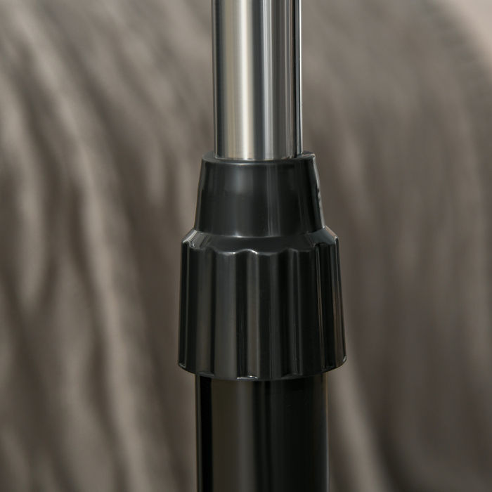 Підлоговий вентилятор з пультом дистанційного керування, регулюванням висоти та кута нахилу, 3 швидкості, металевий, чорний, Ø44,5 x В110-124 см