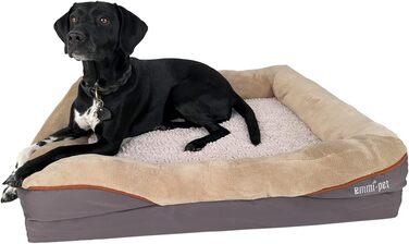 Ортопедичний лежак для великих собак Emmi-pet - 968x20см, миється, ідеально підходить для собак після довгого дня розваг та активного відпочинку I Ідеально адаптується до форми тіла (XXL (120x85см))