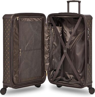 Набір валіз Lazarotti Palermo 2 шт. (S 55 см + L 79 см) | Легкі, гібридні, з логотипом та захистом кутів | 4 колеса, TSA-замок | Для жінок та чоловіків (Колір: Dark Brown)