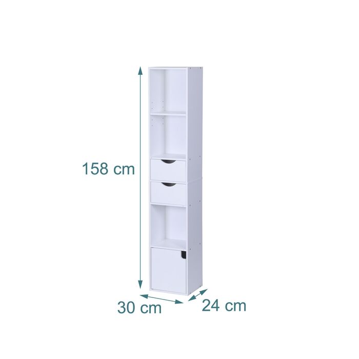 Relaxdays: Книжкова шафа з висувними ящиками